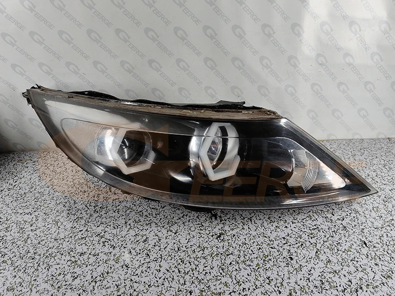Фото Для Kia Sportage 3 SL 2010 2011 2012 2013 2014 2015 Ультра яркий дневной свет Многоцветный RGB светодиодный ангельские глазки Шестигранные шестигранные кольца Halo №3