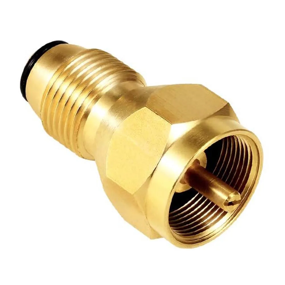 

Brass Gas Tank Adapter Bottle Brass Cylinder Coupler Lp Gas 1 LB Propane Propane Appliances Refill Adapter Tank