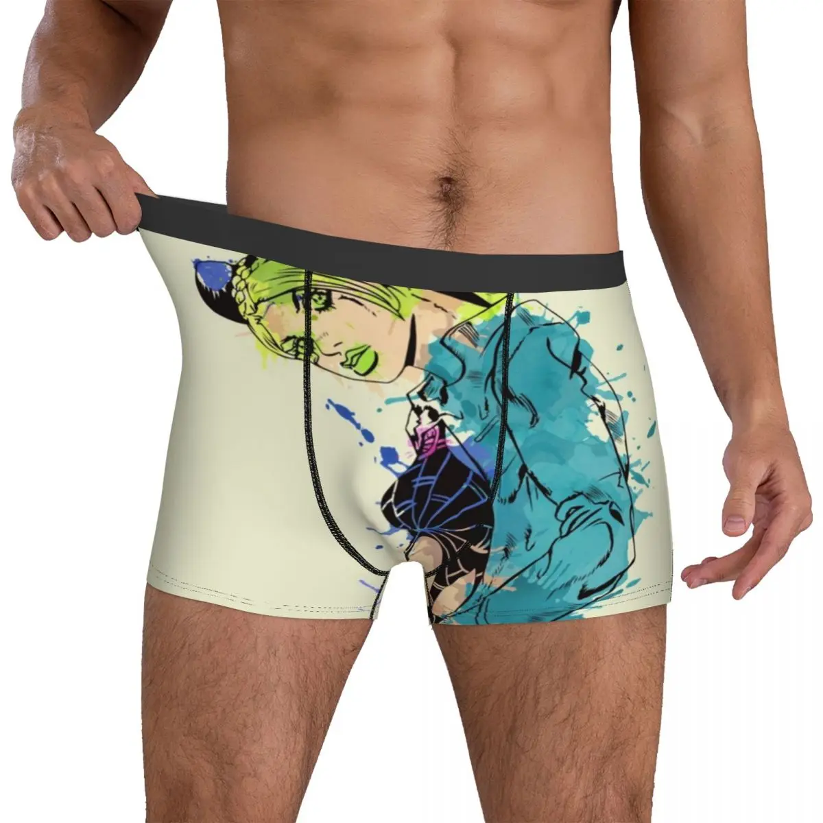 

Jojo's Bizarre Adventure Underwear Jolyne Kujo Males Shorts Briefs Elastic Boxershorts Hot Sublimation Plus Size Panties