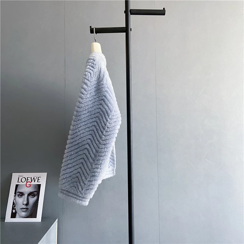 Autumn and Winter Women Real Fur Coat 100% Wool Shearing Jackets Thick Warm Fashion Streetwear Young Woman Overcoats