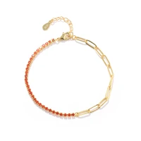 tennis chain bracelets for women cubic zircon crystal fine charm link bracelets fashion jewelry wedding party friends gift