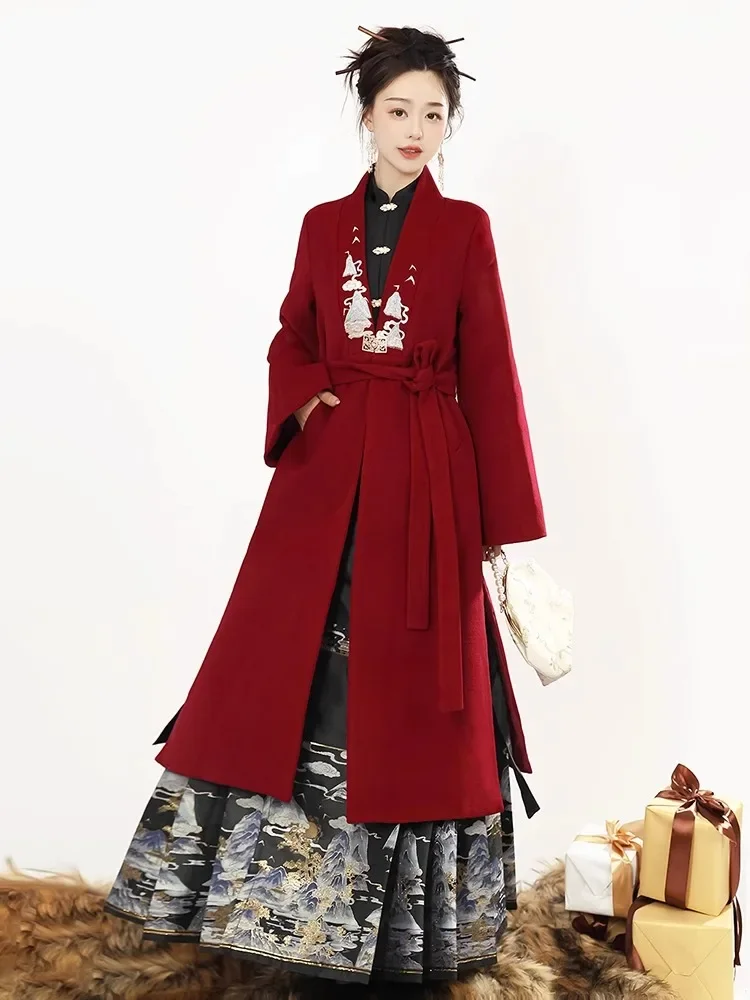 Женская улучшенная куртка Hanfu в новом китайском стиле с тканым золотым конским