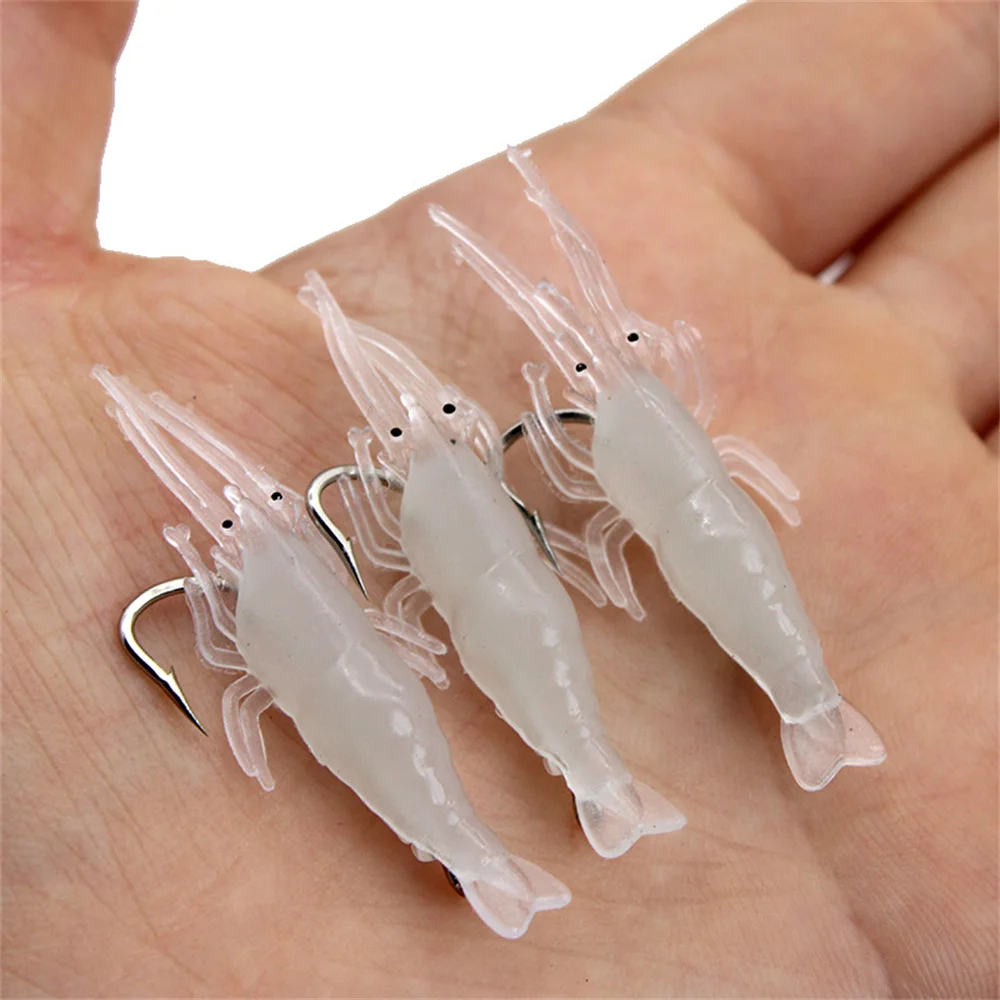 

Luminous Soft Baits With Hook Fishing Tackle Bionic Bait Artificial Imitation Shrimp Luya Bait Grass Shrimp Fishing Lures Bionic