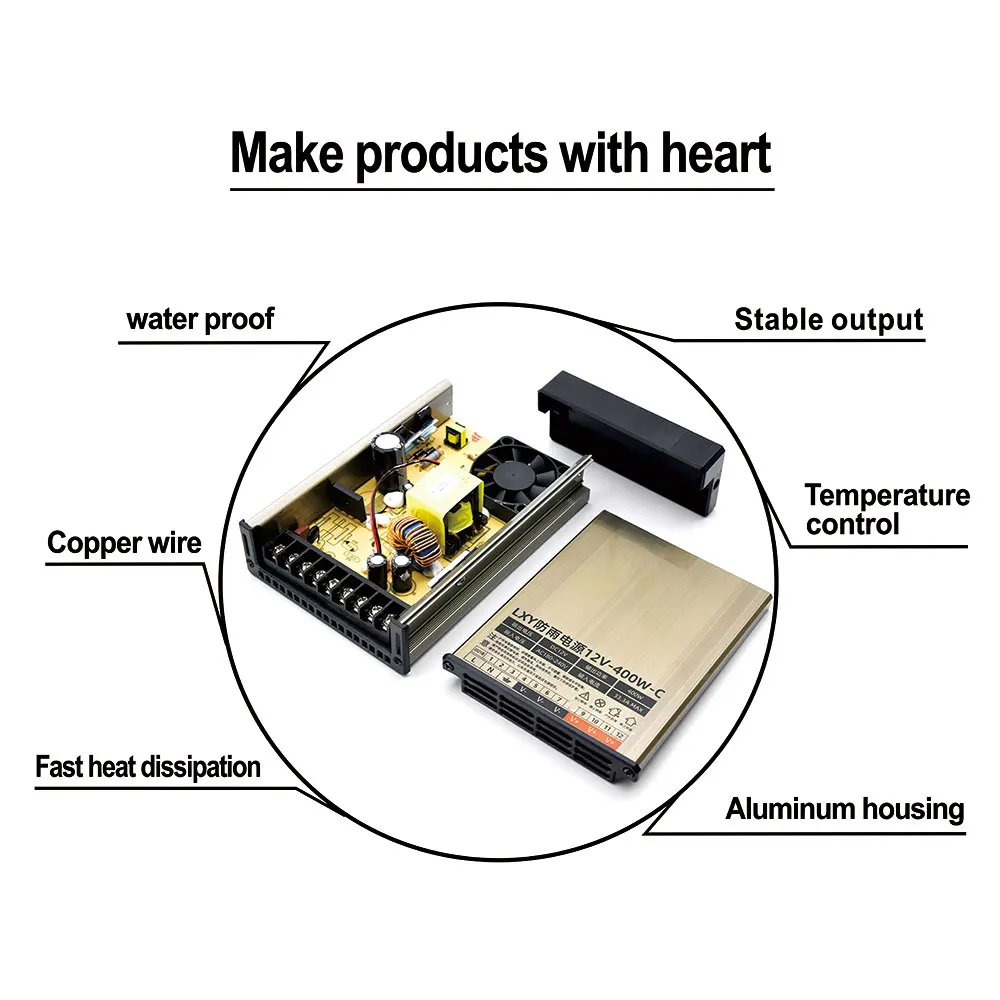Трансформатор для светодиодного источника питания уличный непромокаемый от 220 В