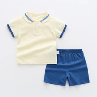 2022 summer 2 piece outfit baby boy set clothes casual fashion cartoon cute cotton t shirtshorts boutique kids clothing bc2259