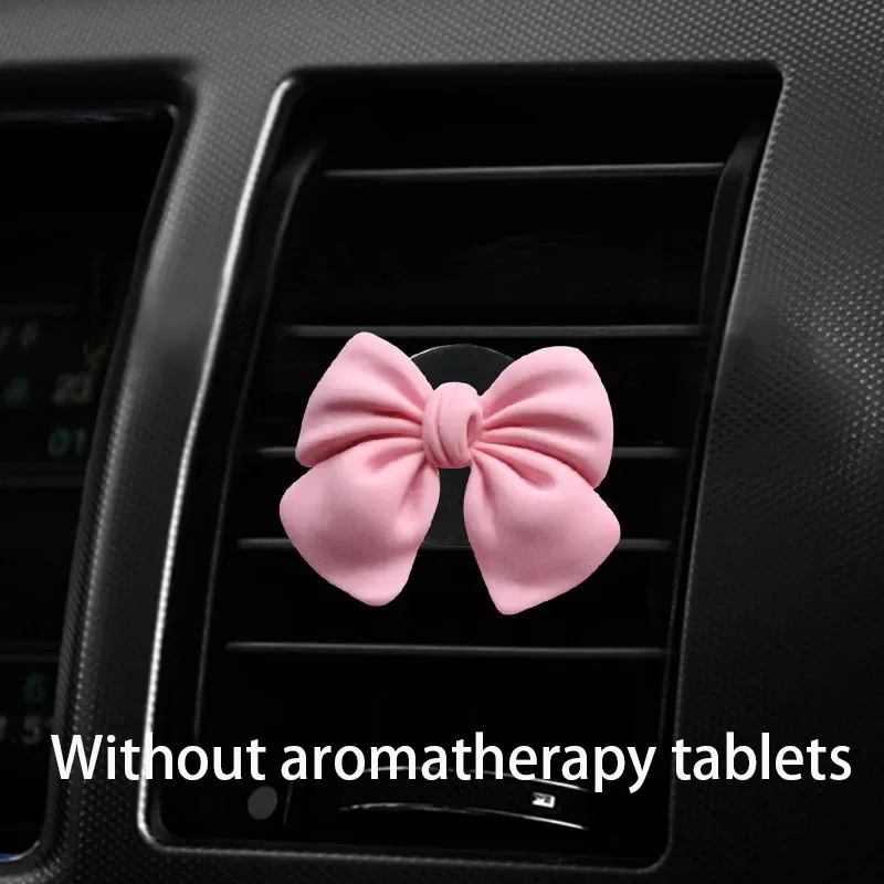 Автомобильный освежитель воздуха с бантом, автомобильные духи, автомобильный Стайлинг, натуральный запах, зажим для розетки кондиционера, аромат, автоаксессуары