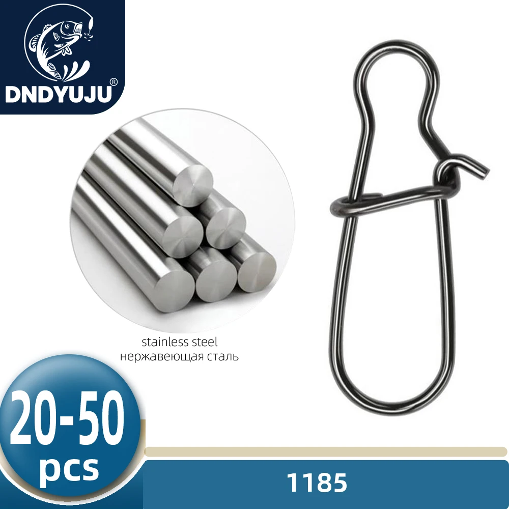 

DNDYUJU 50 шт./лот, рыболовные заклепки из нержавеющей стали, быстрые зажимы, безопасный соединитель, рыболовные аксессуары, снасти для приманки,...