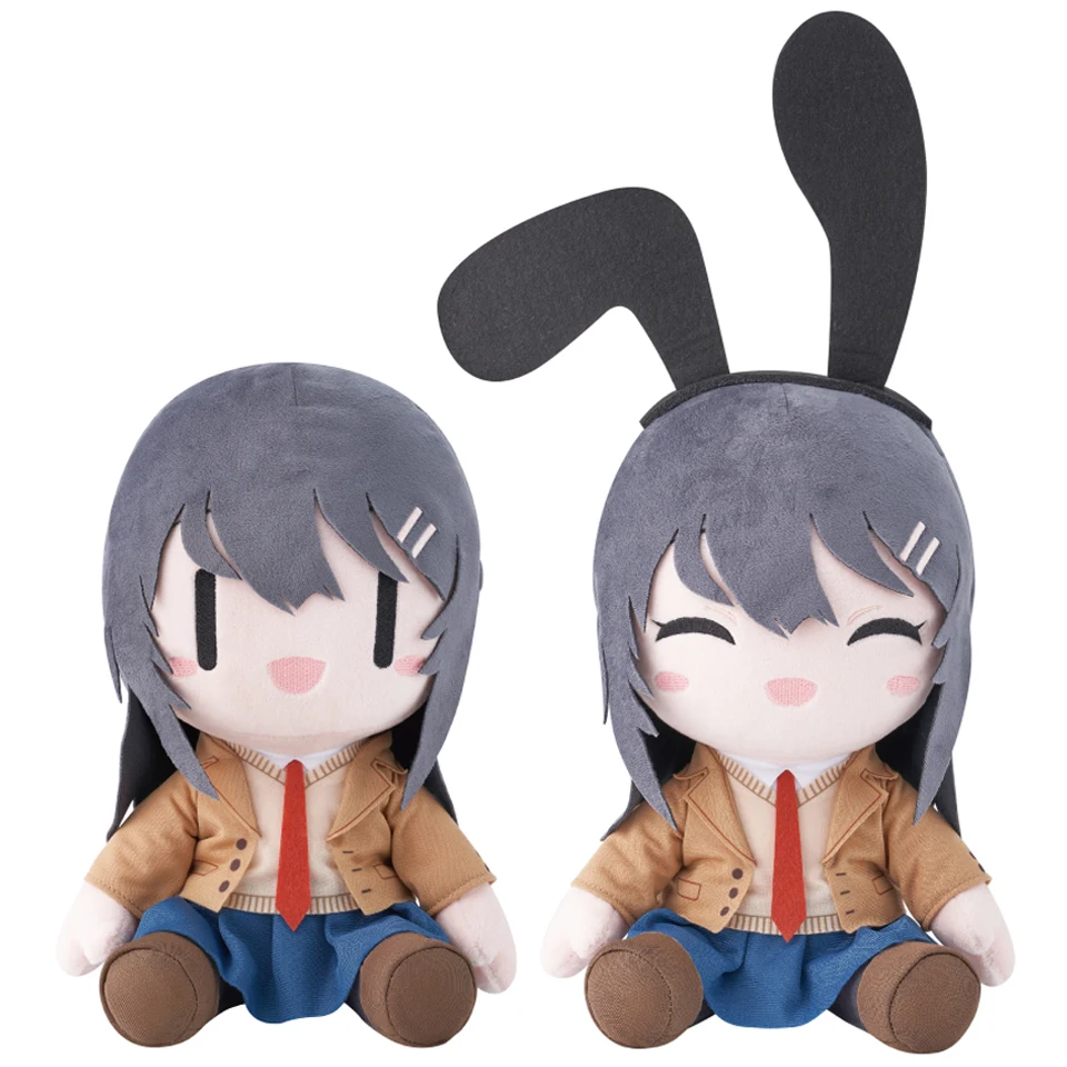 

Japan Anime Rascal Does Not Dream of Bunny Girl Senpai Sakurajima Mai Uniforms Drees With Bunny Ear Big Plush Stuffed Doll Toy