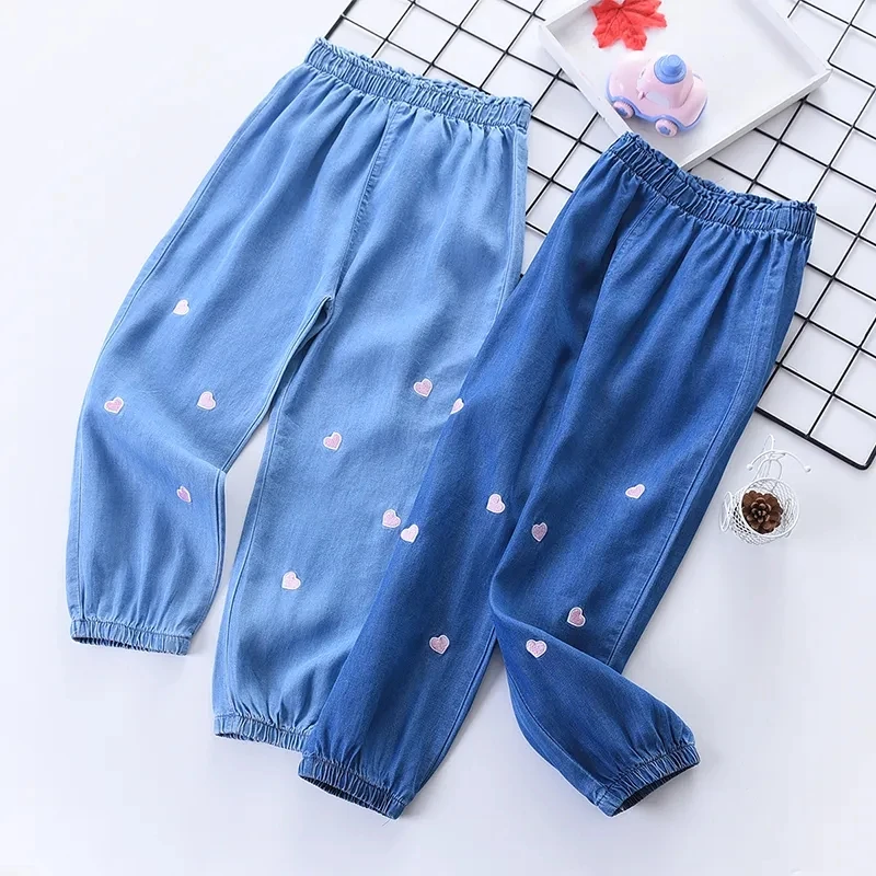 

Spring Autumn Kids Cartoon Trousers Pant Fashion Girls Waist Jeans Children Boys Jeans Kids Loose Denim Pants Baby Jean Clothing