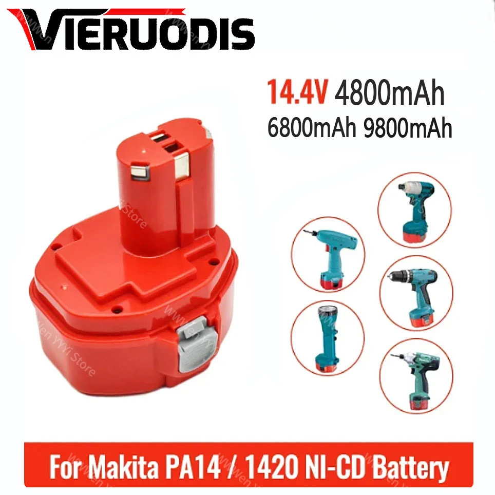 Перезаряжаемый аккумулятор для беспроводной дрели Makita PA14 1433 JR140D 1420 6280D 6281D 6333D