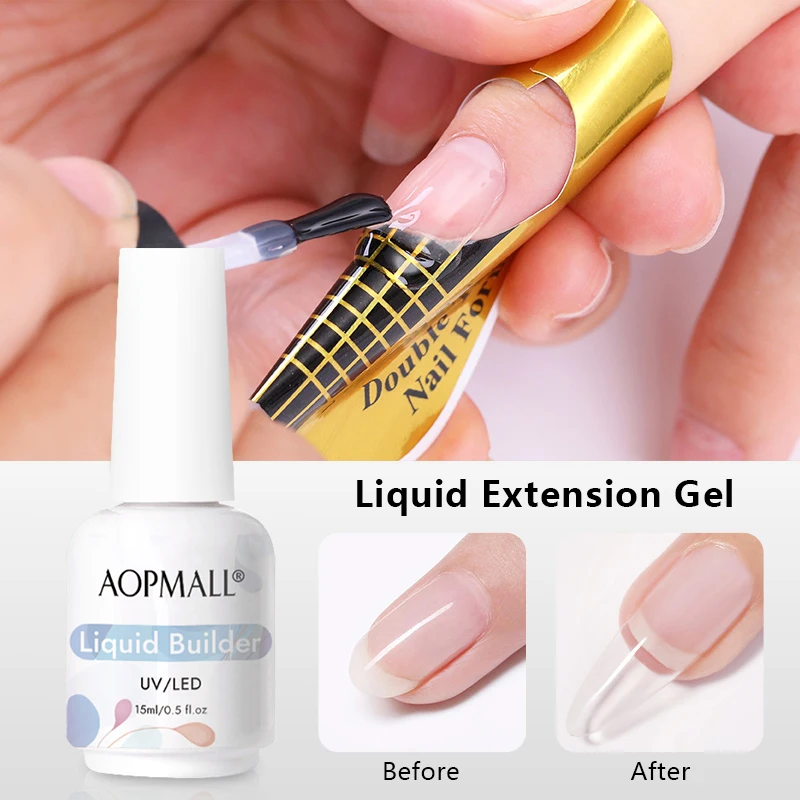 

AOPMALL®Твердый гель для наращивания ногтей, гели для наращивания ногтей, полимерная жидкость для ногтей, акриловый гель для дизайна ногтей