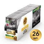 Влажный корм Pro Plan Nutri Savour Sterelised для стерилизованных кошек, с курицей в соусе, Пауч, 85 г*26