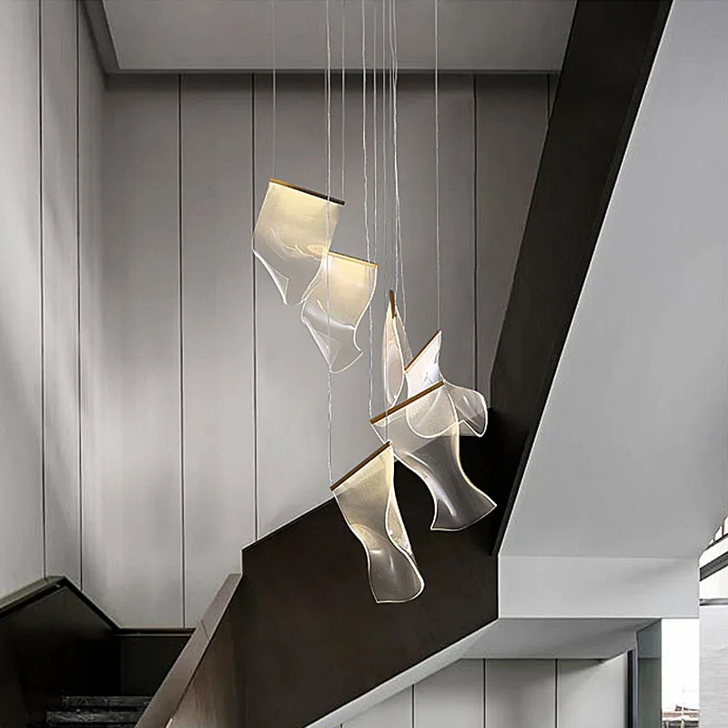 Лофт Квартира Дуплексное здание Большая люстра Отель Акриловый подвесной