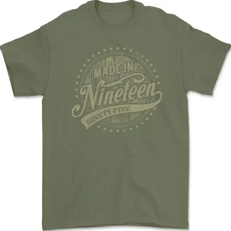 Фото Мужская военная футболка из 100% хлопка с надписью Distressed 30th Birthday Made In 1995 №1