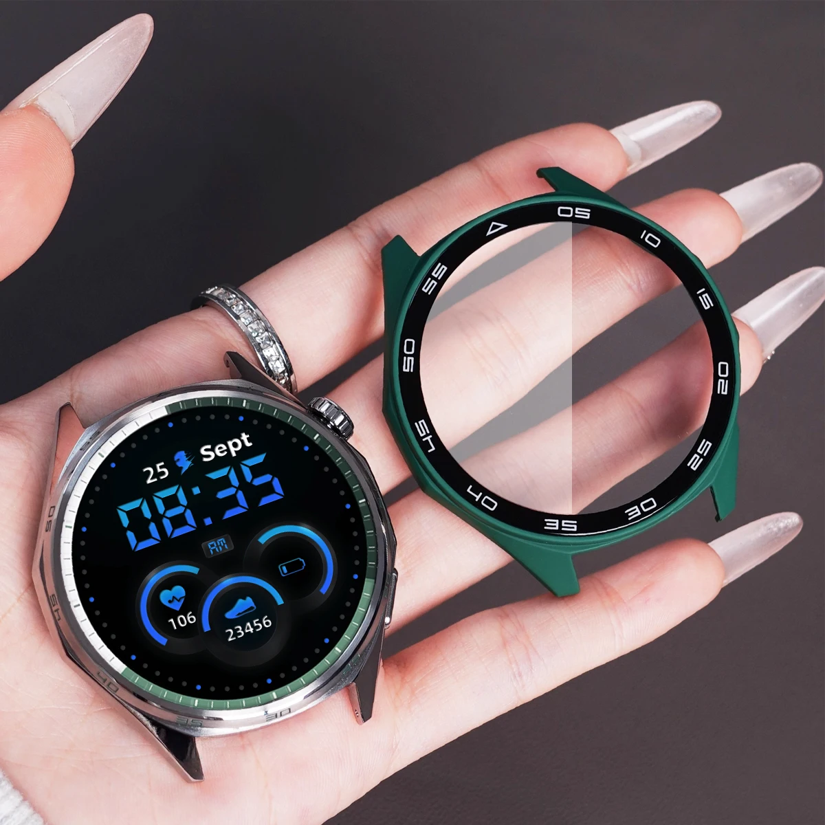 Фото ПК + чехол из закаленного стекла для Huawei Watch GT6 46 мм, полное покрытие, защитная пленка для экрана, бампер для часов GT6, 41 мм, защитные аксессуары №5