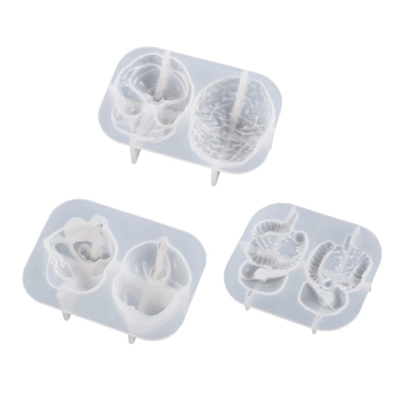 

Silicone Mold Cake Decorating Tool Soap Candle Resin Mold Cerebrum Heart Fondant Dropshipping