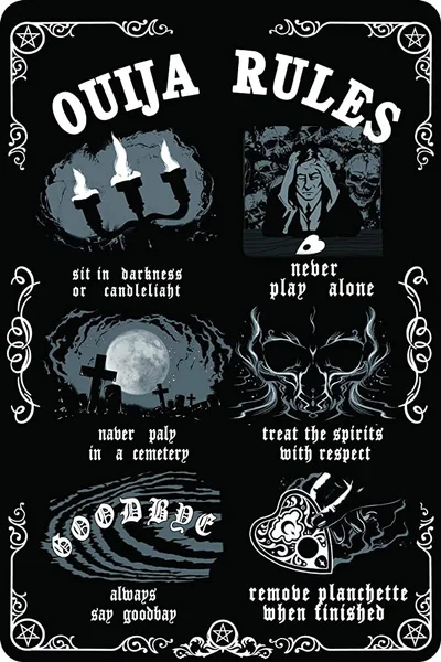 

Ouija доска коричневая жестяная вывеска художественное настенное украшение, винтажная алюминиевая Ретро металлическая вывеска, железная жив...
