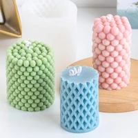 bubble cylinder candle mold diy round ball geometric column candle making handmade soap resin mold wick gifts craft home decor