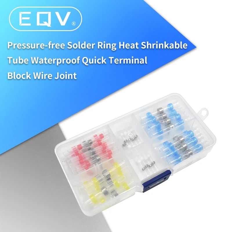 

40pcs Polyolefin Heat Shrink Tube Sleeves Solder Seal Shrinkable Splice Waterproof Wires Connectors Cable Terminal with Box