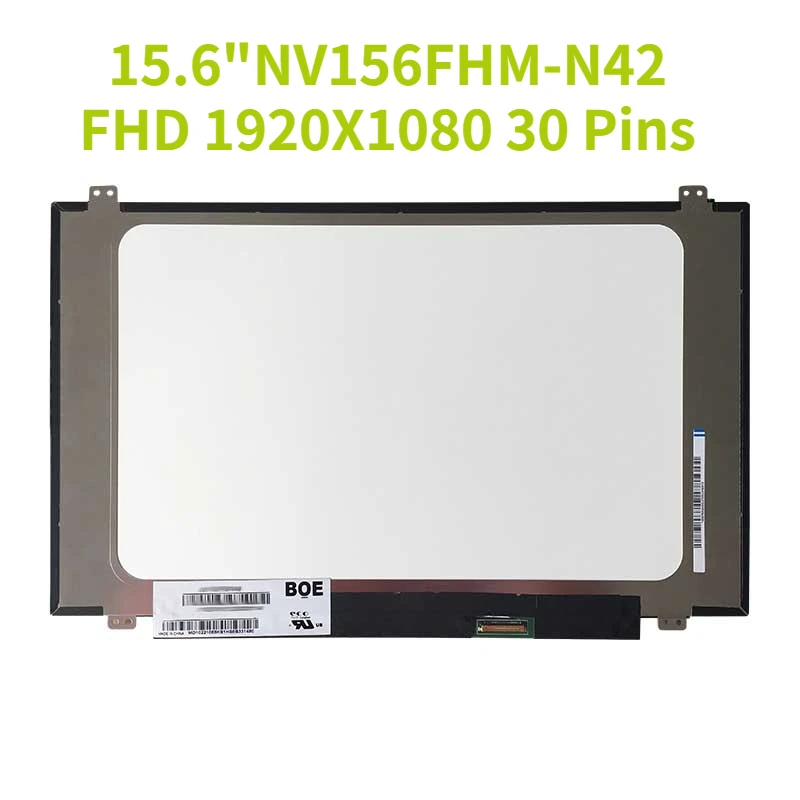 

Тонкий ЖК-экран для ноутбука 15,6 дюйма, модель V8.0 NV156FHM N42 NV156FHM-N42 FHD X, 30 контактов, замена панели матрицы