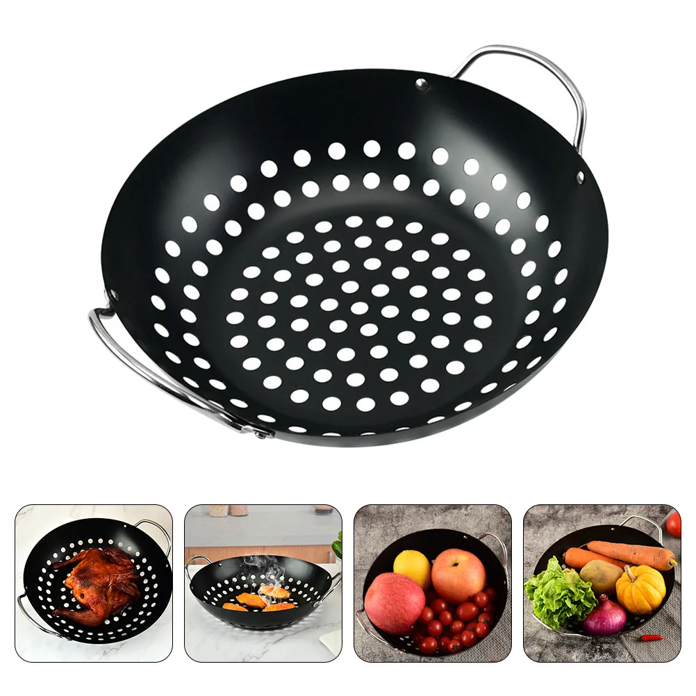 

BBQ Grill Pan Non-stick Barbecue Plate Draining Plate Outdoor Camping Grill Pan