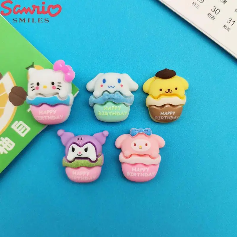 

10Pcs Kawaii DIY Accessories Cute Storage Box Phone Case Water Cup Decoration Hello Kittys Sanrio Anime Kuromi Toys for Girls