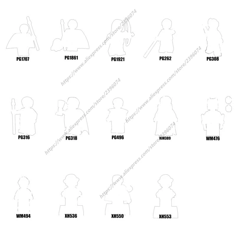 Одиночные модели Фигурки Строительные блоки игрушки для детей Серия-009