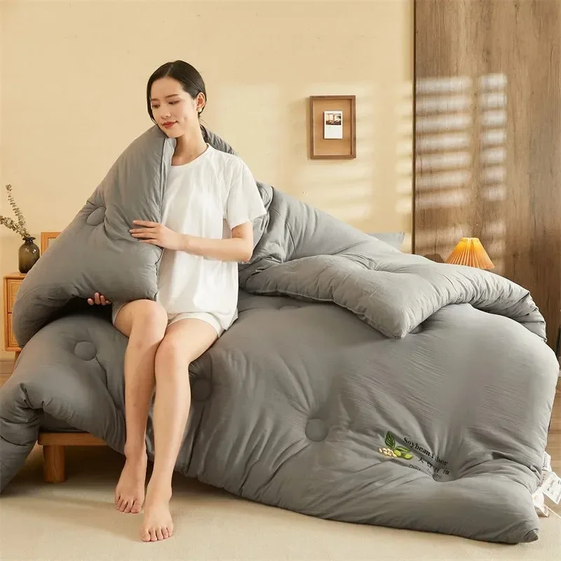 

Hotel Quilt Thickened Duvet Single Double Quilt Thickened Winter Duvet Is Very Warm Comforter Extra Large Queen Thickened Quilt