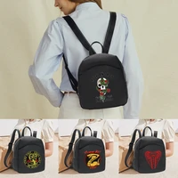 vintage casual fashion women backpack travel bags cobra print organizer school bag mini shoulder shopping bags reusable foldable