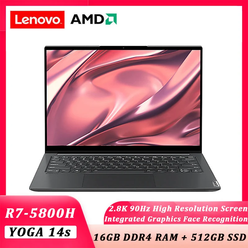 

New Lenovo YOGA 14s AMD Ryzen 14 inch full-screen Ultraslim laptop R7 5800H 16G/512G SSD 2.8K 90Hz High Refresh Rate Screen