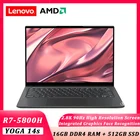 Новинка 2021 ультратонкий ноутбук Lenovo YOGA 14s AMD Ryzen 14 дюймов полный экран R7 5800H 16G512G SSD 2,8 K 90 Гц экран с высокой частотой обновления