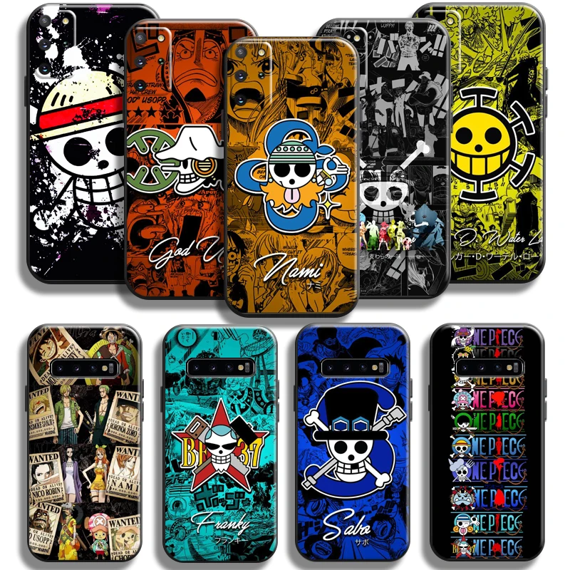 

Anime One Piece Skull Logo Phone Case For Samsung Galaxy S22 S21 S20 S10 10E S9 Plus S22 S21 S20 Ultra FE 5G Funda