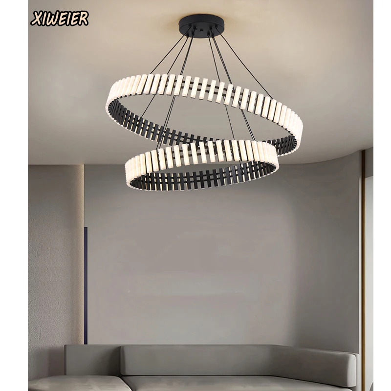 

Dimming LED Pendant Lamp Modern Simple Living Room Dining Room Lighting Bedroom Villa Apartment Hall Indoor chandelier