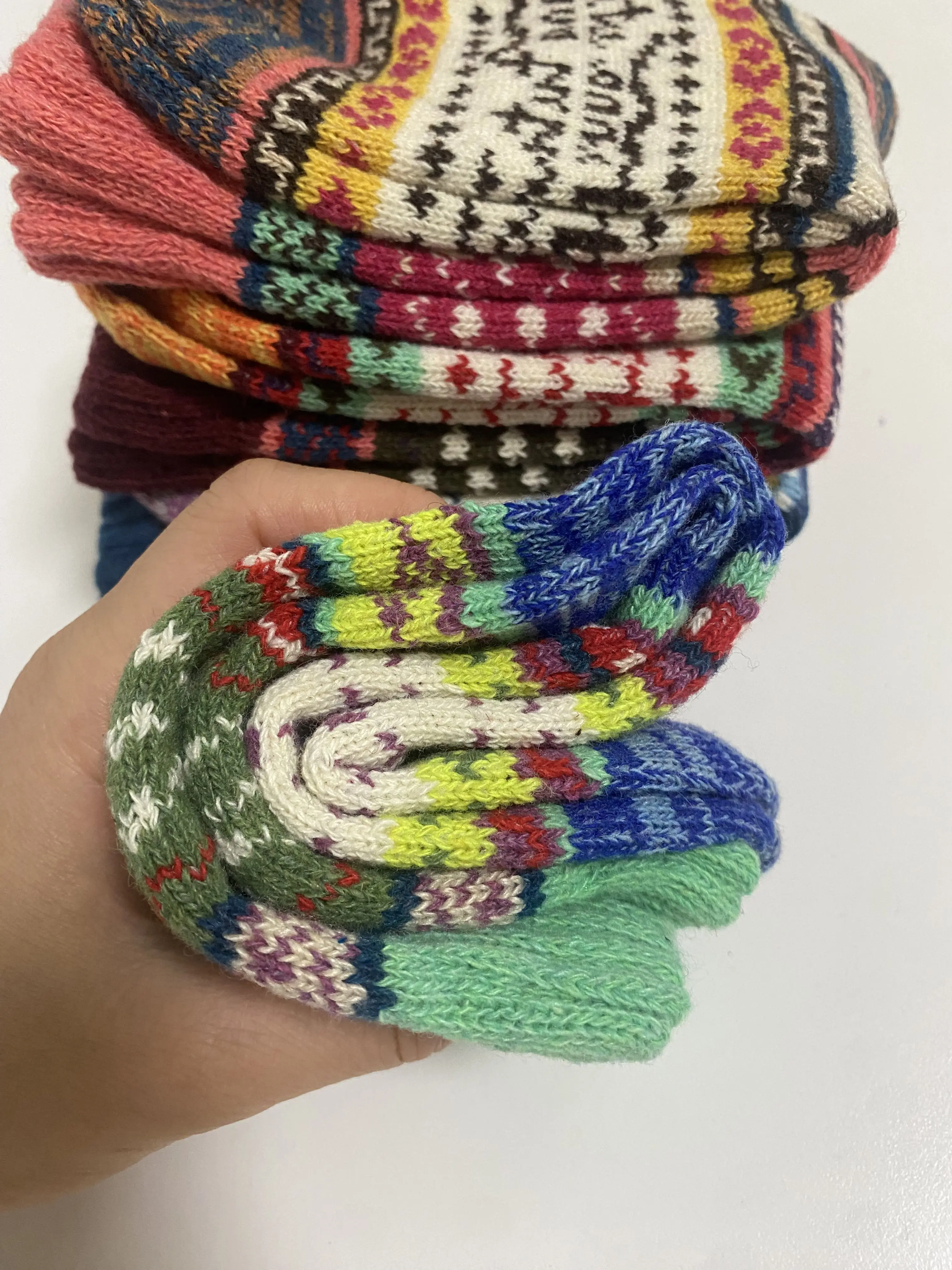 5 пар женские зимние носки из овечьей шерсти