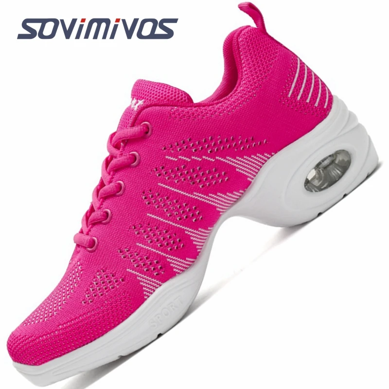 

Women Dance Shoes Girls Ballet Jazz Salsa Shoes Soft Sole Low Heels Kids Dancing Slippers Pink Black Red Children Latin Sneakers