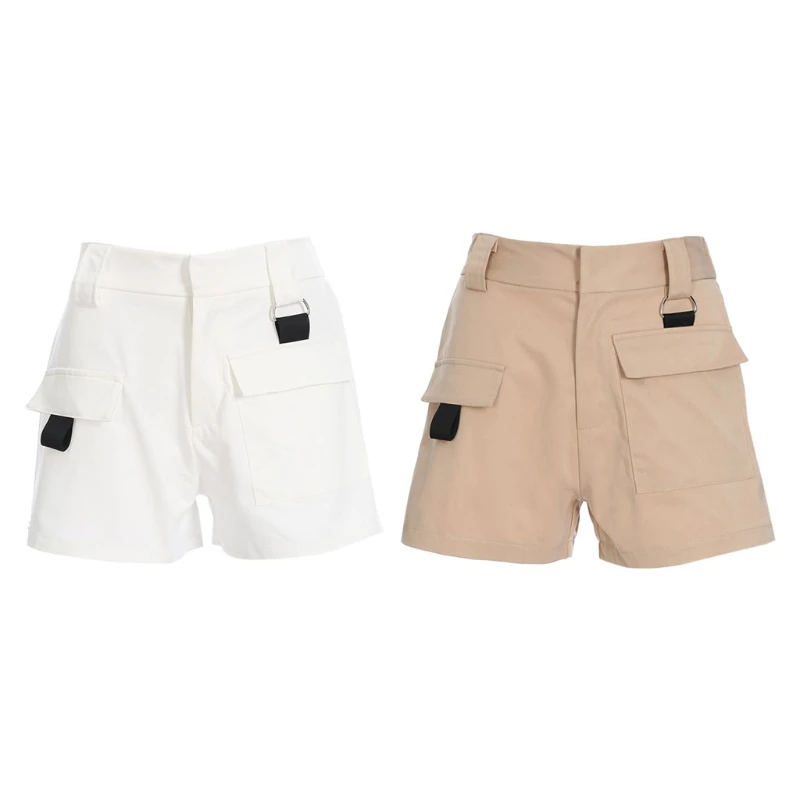 

Casual Short Elastic Waist Short Women High Waisted Straight Shorts Summer Short