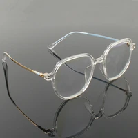 transparent square alloy glasses fashion rim myopic frame optical anti blue new design eyewear for women