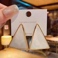 2022 new retro style exaggerated geometric triangle earrings for women french fashion jewelry design personalized earrings