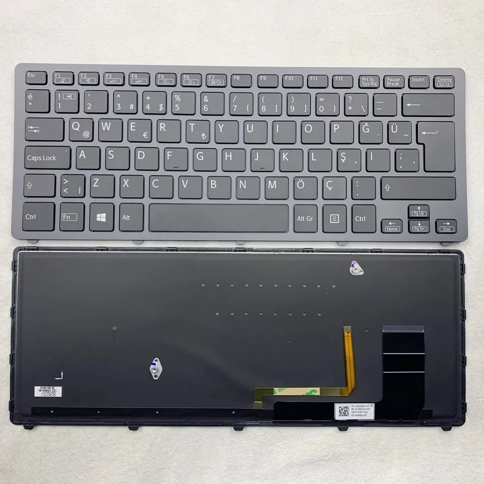 Турецкая клавиатура с подсветкой для ноутбука Sony SVF14N Vaio Fit 14N SVF14N100C SVF14N13CXB SVF14N21CXB Series TR