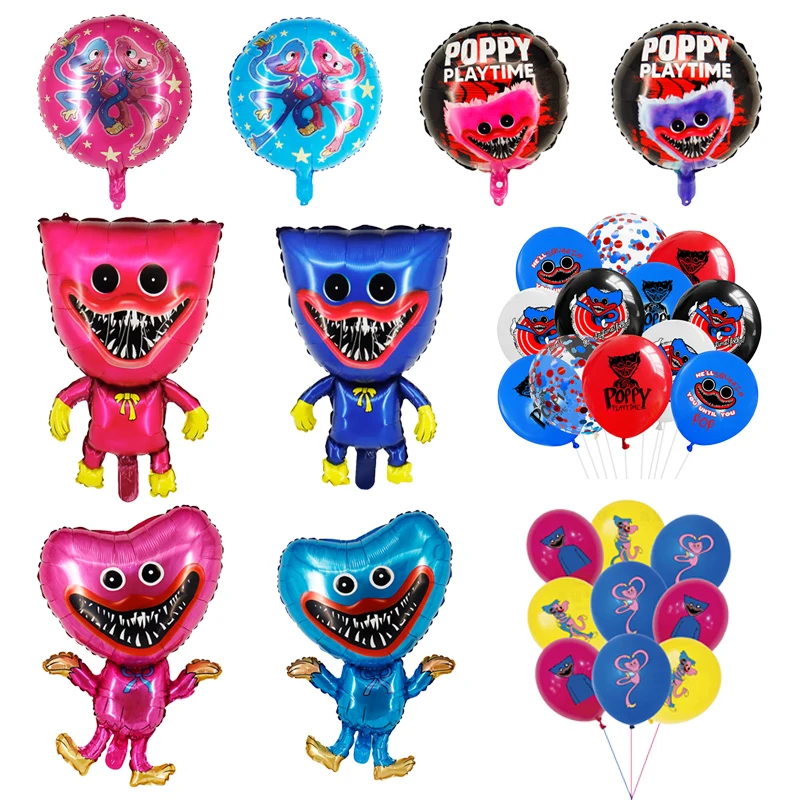 

Huggy Wuggy Balloons Poppy Playtime Game Party Decoration Anime Foil Ballons Peluche Baby Shower Boy Girl Happy Birthday Kid Toy
