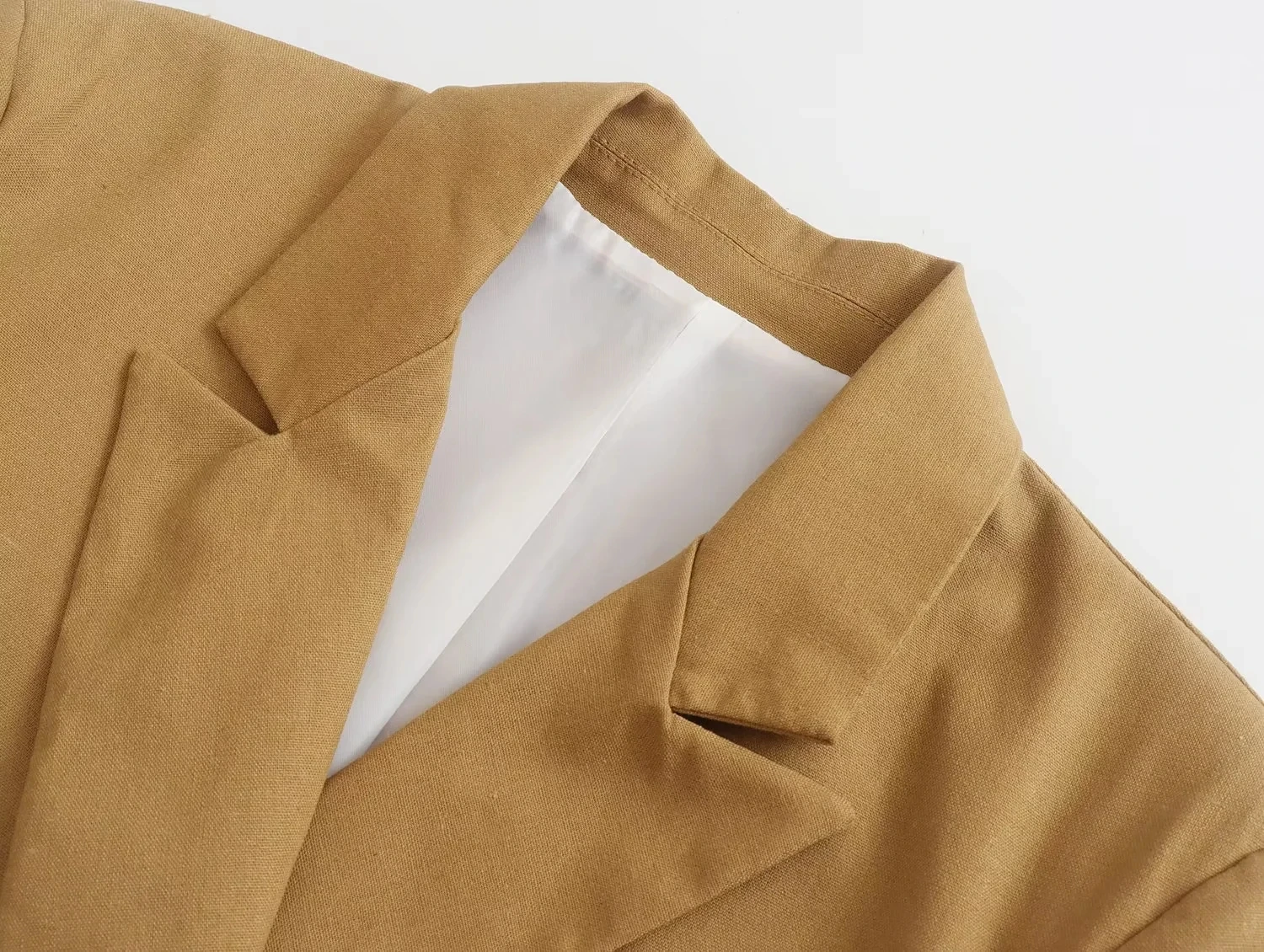 Dave&Di Japanese Style Fashion  Fashion Jackets Simple Double Breasted Linen Casual Blazers