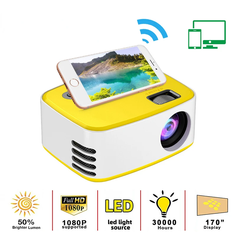 

T20 Built-in Same-screen Version Of The Mini Portable Storage Bag USB LED Home Photo Media Video Payer Cinema Projector Rushed