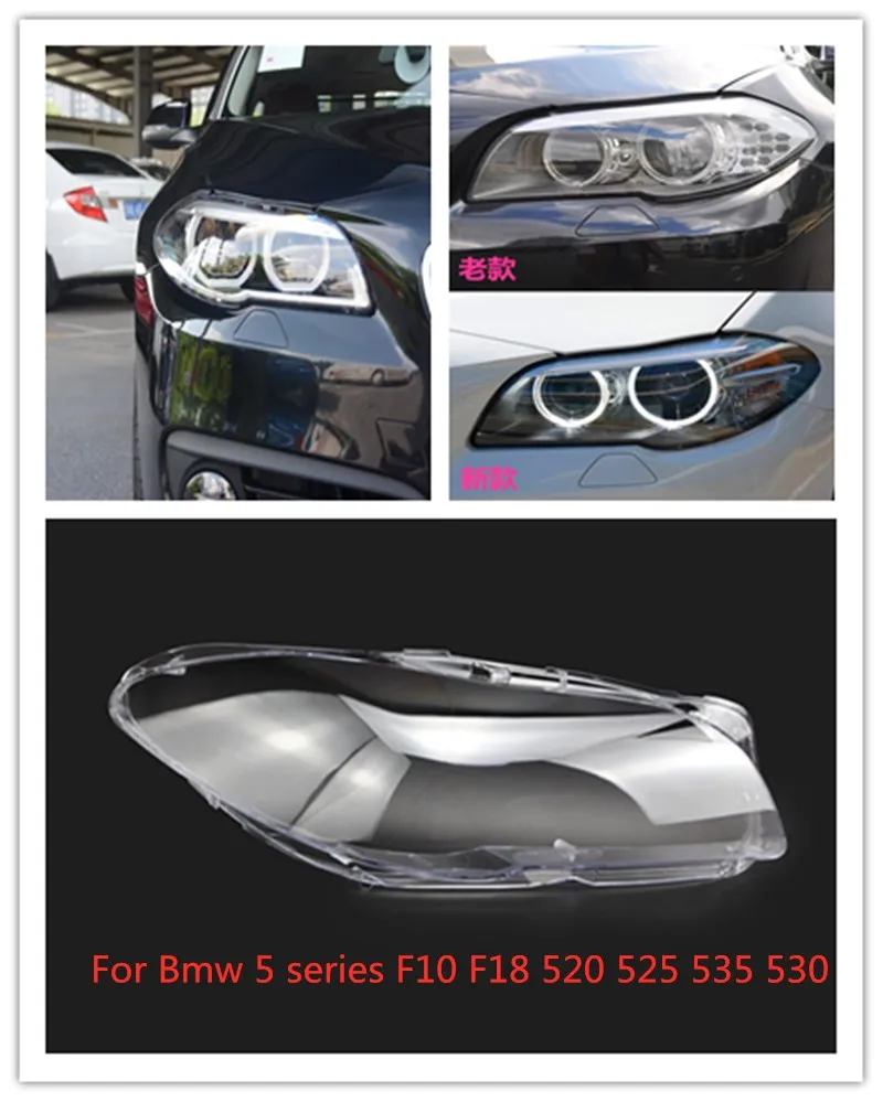 

Auto Light Caps For BMW 5 Series F10 F18 528i 530i 535i 2010-2017 Car Headlight Cover Lampcover Lampshade Lamp Glass Lens Case
