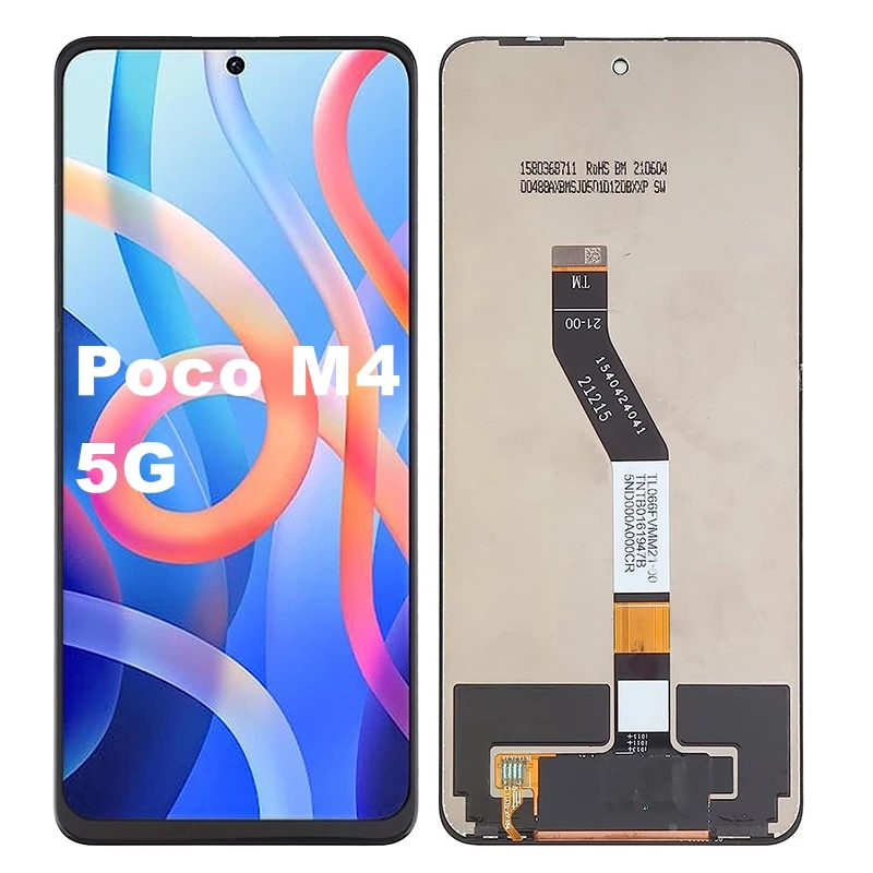 

6.58" LCD For Xiaomi Poco M4 5G Touch Screen Replacement Digitizer Display Assembly For POCOM4 5G MZB0BRZIN LCD Display