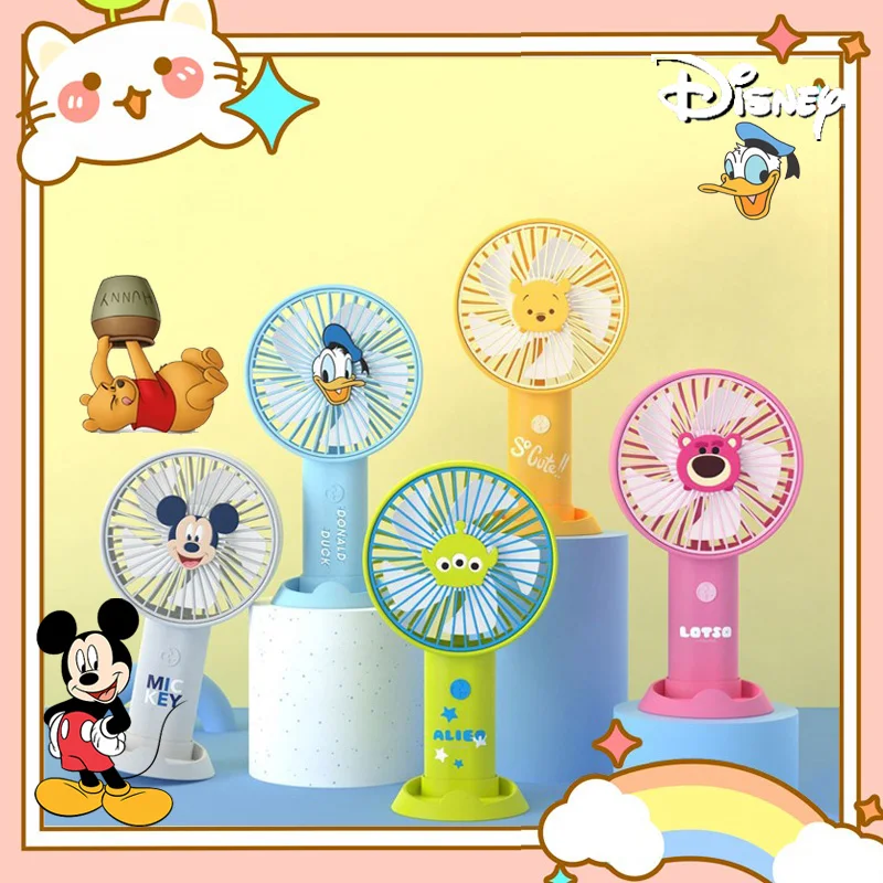 

Портативные электрические вентиляторы Disney Lotso с Usb, мультяшный Инопланетянин, сильный ветер, крутой заряд, портативный маленький вентилятор...