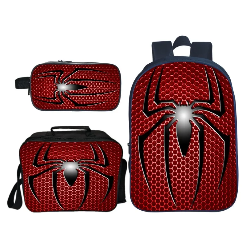 New 3Pcs/Set Animal Printing 3D Monster Big Spider Kids School Bags for Children Schoolbag Youth Bookbag Boys Fashion Backpacks