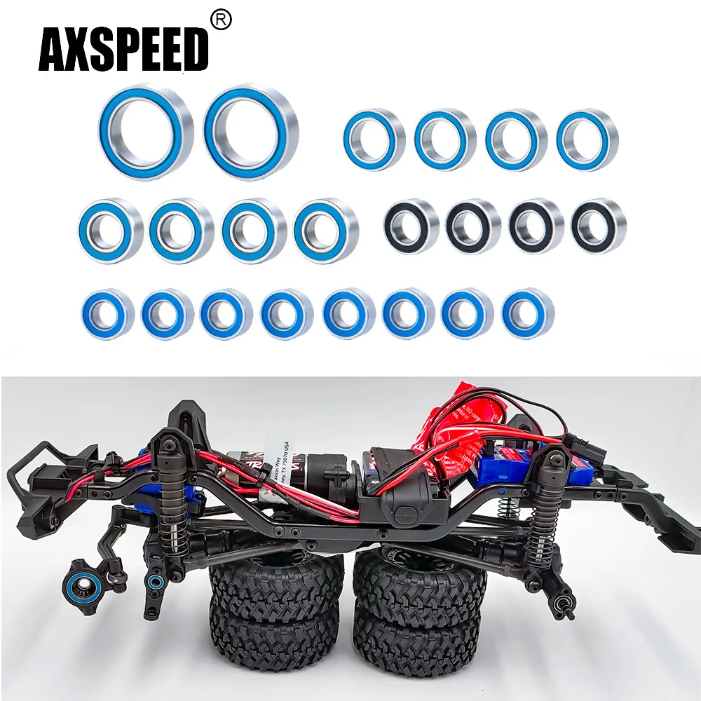 

AXSPEED 22Pcs Wheel Hub Axle Sealed Bearing Kit for TRX-4M Bronco Defender 1/18 RC Crawler Car Truck Model Replacement Parts