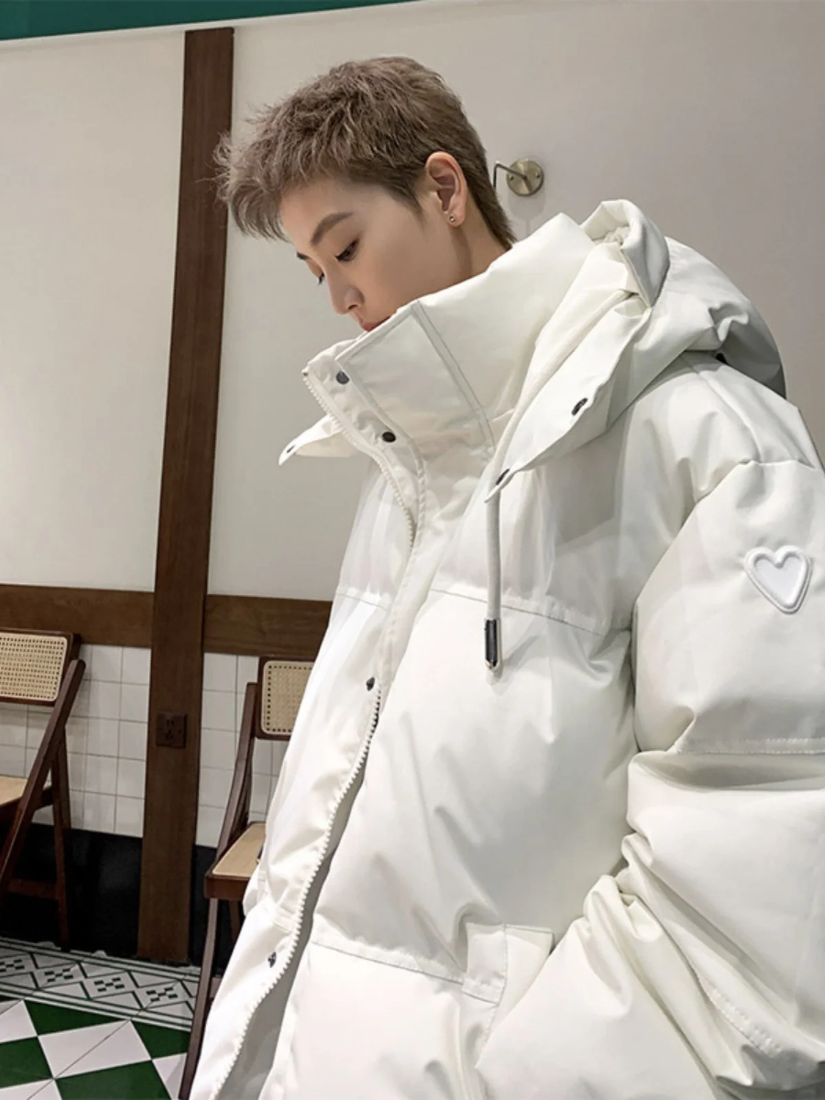 Мужское пуховое пальто с хлопковой подкладкой American High Street зима 2023 новое