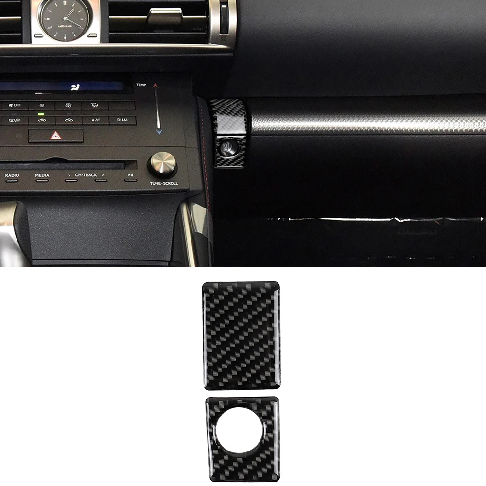 

for Lexus IS250 2013-2020 Co-pilot Storage Box Switch Decoration Cover Sticker Decal Trim Car Interior Accessories Carbon Fiber