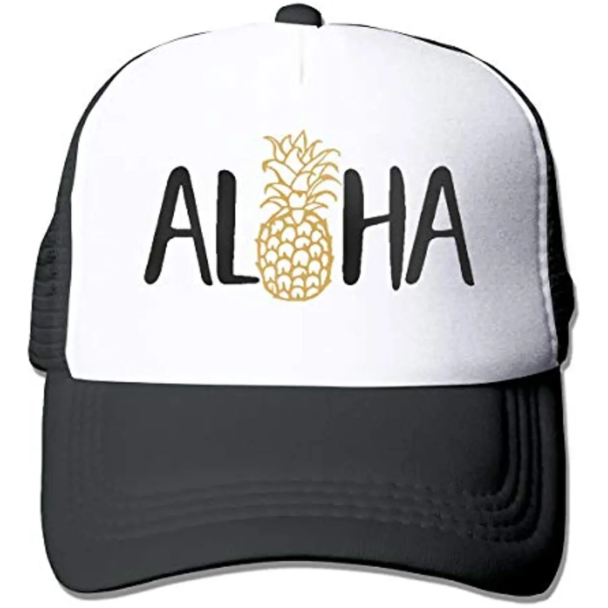 

Aloha Hawaii Grid Baseball Cap Mesh Back Snapback Trucker Hat for Men Women Four Seasons Polyester Cotton Unisex